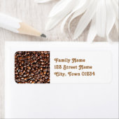 Étiquette Fèves de café (En situation)