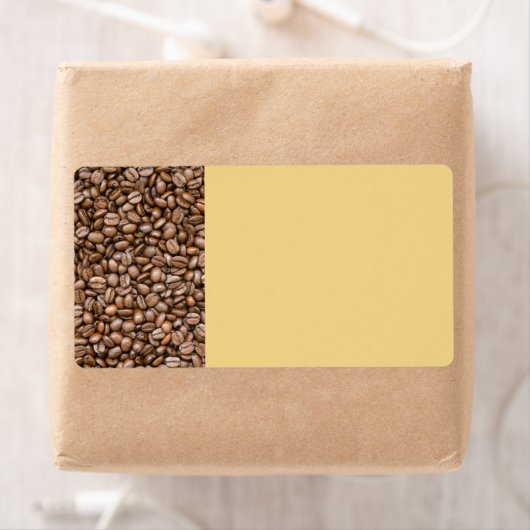 Étiquette Fèves de café (En situation)