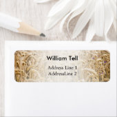 Étiquette Field of Wheat, Golden Grains (En situation)