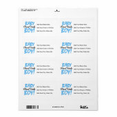 Étiquette Fier Oncle Baby Boy Cadeaux (Feuille entière)