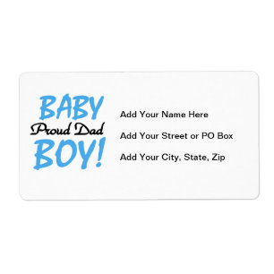 Étiquette Fier papa bébé cadeaux de garçon