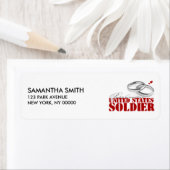 Étiquette Fière épouse de l'armée (En situation)