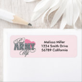 Étiquette Fière épouse de l'armée (En situation)