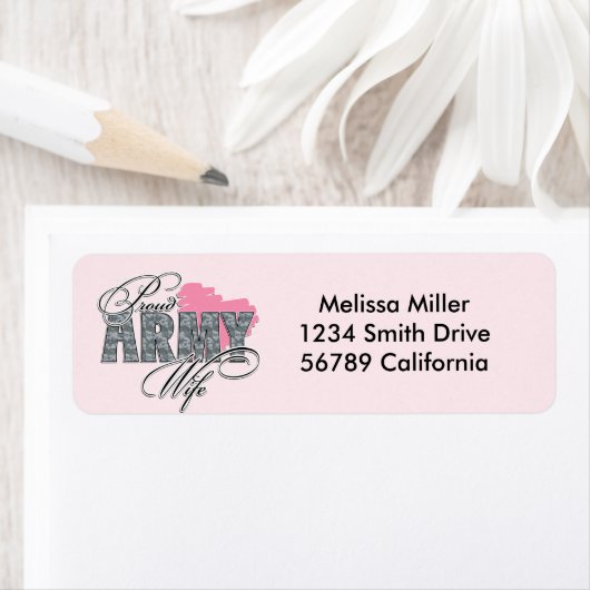 Étiquette Fière épouse de l'armée (En situation)