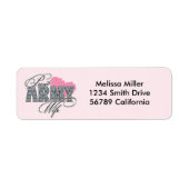 Étiquette Fière épouse de l'armée (Devant)