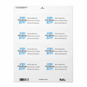 Étiquette Fière Grand-mère Baby-Boy Cadeaux (Feuille entière)