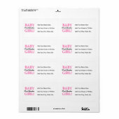 Étiquette Fière grand-mère Baby Girl Cadfts (Feuille entière)