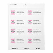 Étiquette Fière Grand Papi Bébé Cadeaux Fille (Feuille entière)