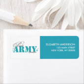 Étiquette Fière maman de l'armée (En situation)