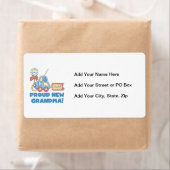 Étiquette Fière nouvelle grand-mère C'est un garçon cadeaux (En situation)