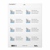 Étiquette Fière nouvelle grand-mère C'est un garçon cadeaux (Feuille entière)