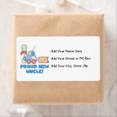 Étiquette Fière nouvelle voiture oncle C'est un garçon cadea (En situation)