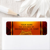 Étiquette Fiery Red Gold Royal Indian Arabe Parti marocain (En situation)