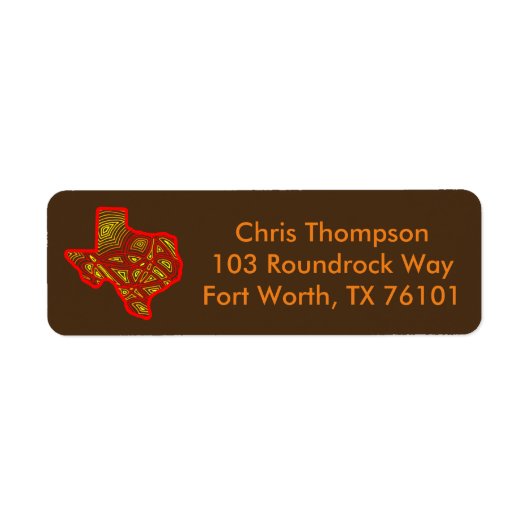 Étiquette Fiery Texas (Devant)