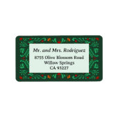 Étiquette Fiesta Christmas Return Address Label (Devant)