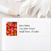 Étiquette Fiesta Party Sombrero Limes Guitare Maraca Saguaro (En situation)