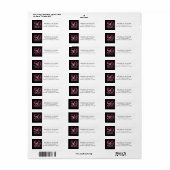 Étiquette Fifty and Fabulous Script Return Address Labels (Feuille entière)