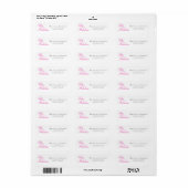 Étiquette Fifty & Fabulous Pink 50th Birthday Party Invitati (Feuille entière)