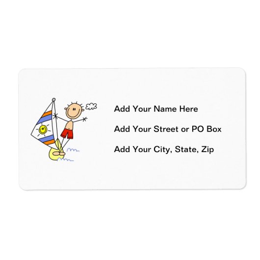 Étiquette Figure de bâton de parasailing (Devant)