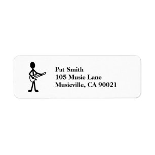 Étiquette Figure de bâton guitariste