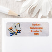 Étiquette Figure Patins Et Patins Gardes Avec Votre Nom (En situation)