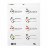 Étiquette Figure Stick Shopping (Feuille entière)