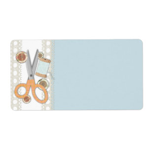 Étiquette Fil de couture de boutons de ciseaux de couleur