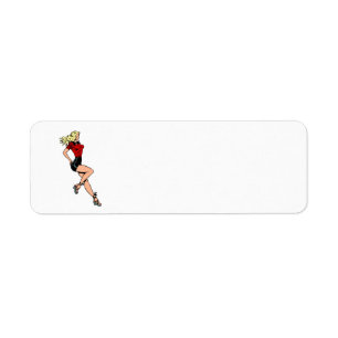 Étiquette Fille au charme vintage de la porte à côté, blond