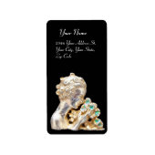 Étiquette FILLE AUX FLEURS, or, noir (Devant)