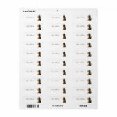 Étiquette Fille avec une perle d'oreille Portrait Peinture (Feuille entière)