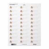 Étiquette Fille blonde cerf Noël (Feuille entière)