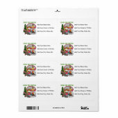 Étiquette Fille blonde folle pour camper (Feuille entière)