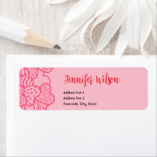 Étiquette Fille Blush Rose Coeurs Posters de animaux Valenti
