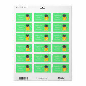 Étiquette Fille chat dans la tasse mignonne livre de nom éti (Feuille entière)