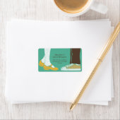 Étiquette Fille Chaussures et Baskets Mariage illustré (Mint (En situation)