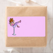 Étiquette FILLE EN VERRE MARTINI (ÉTIQUETTES roses (En situation)