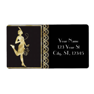 Étiquette Fille Flapper des années 1920 Thunder_Cove