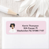 Étiquette Fille Floral Première Communion Retour Adresse Éti (En situation)