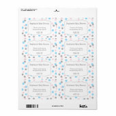 Étiquette Fille garçon jumeaux / genre révéler la bouteille (Feuille entière)