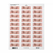 Étiquette Fille Glam Blush Parties scintillant rose Glitz (Feuille entière)