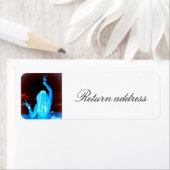 Étiquette fille hippie bleue (En situation)