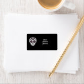 Étiquette Fille jour du crâne de sucre mort (En situation)