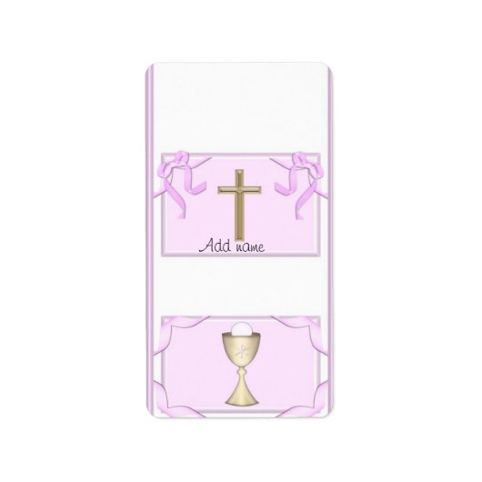 Étiquette Fille Première Communion Hershey Nugget Candy Wrap (Devant)
