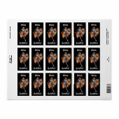 Étiquette Filles Basketball Aquarelle Personnalisée (Feuille entière)