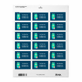 Étiquette Film Buff Llama Emoji (Feuille entière)