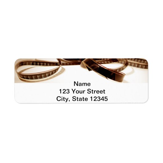 Étiquette Film Reel dans Sepia Tones Arrière - plan (Devant)