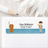 Étiquette Fils d'anniversaire d'Hawaii (En situation)