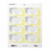 Étiquette Fils d'eau gris jaune Favoriser (Feuille entière)