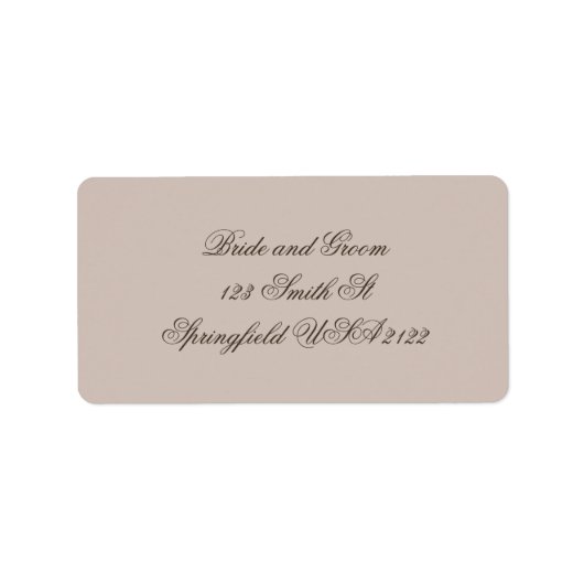 Étiquette Fine Art Wedding Return Address Labels, Blush (Devant)