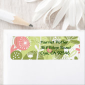 Étiquette Fine Cool mignonne Girl Retro Mode florale (En situation)